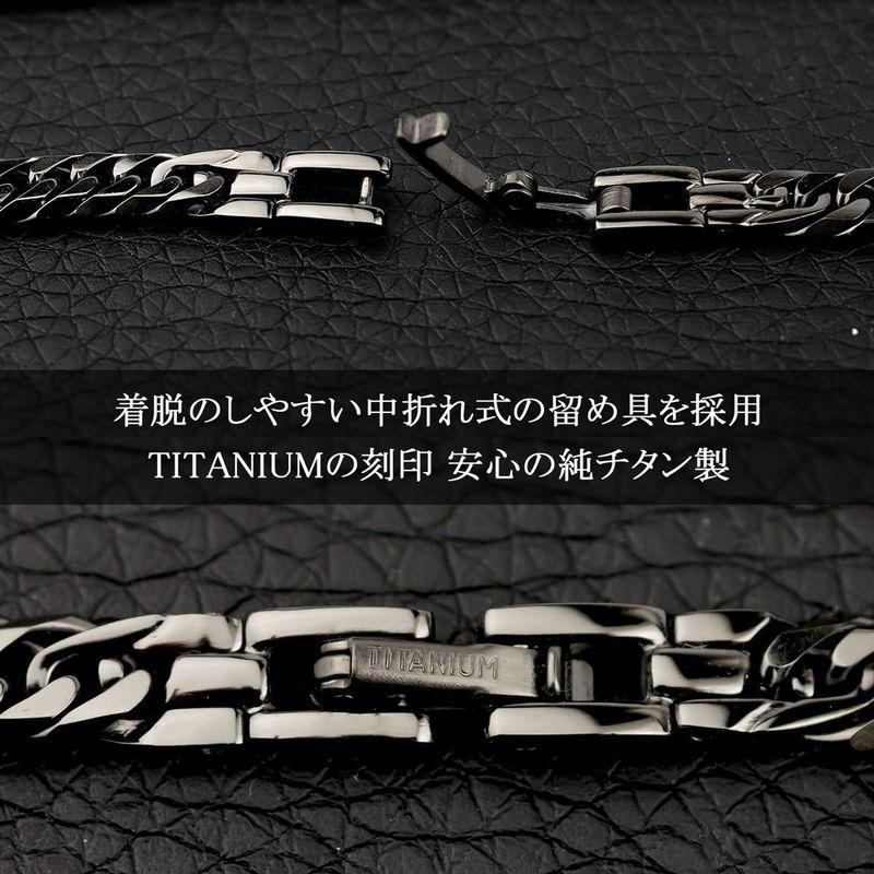 チタン 喜平ネックレス ダブル喜平6面カット 50cm チェーン 4.5mm幅 (ブラックイオンプレーティング加工) 金属アレルギー対応 ブラックイオンプレーティング加工 喜平ネックレス ダブル喜平6面カット 50cm チェーン 5mm幅 金属アレルギー対応 6面カット