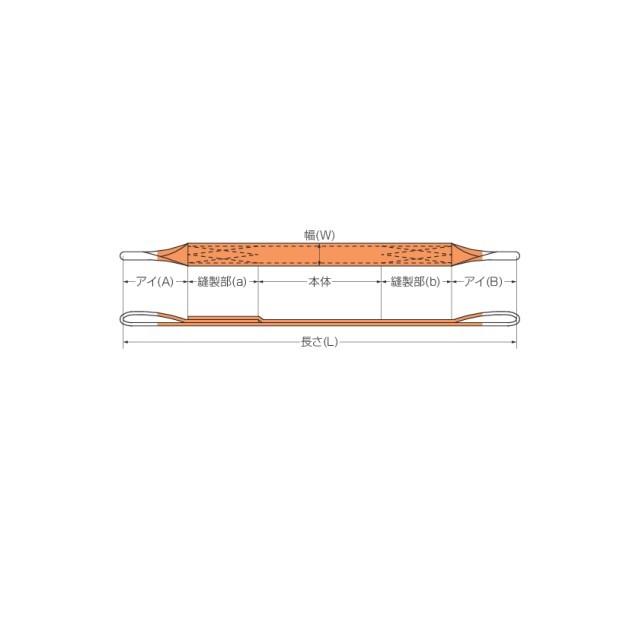 パワースリング　KP-1　150MM　054KP15009　スリングベルト　土木　9M　ベルトスリング　運送　X　コンドーパワースリング