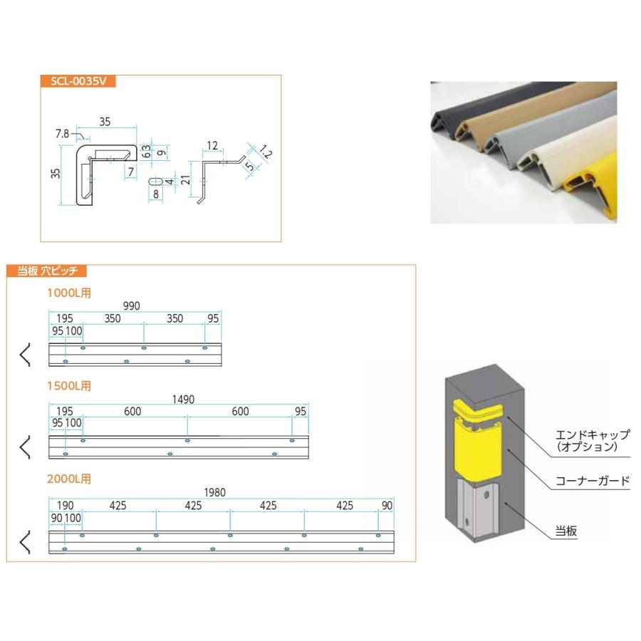 コーナーガード SCL-0035V 35×35×2000Ｌ  養生材 養生資材 養生用 コーナーガード コーナー (代引き不可)｜koujisizai｜02