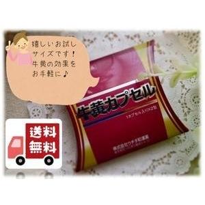 ゆうパケット・送料無料！！牛黄カプセル (100mg×2カプセル)×2個 【ウチダ和漢薬】【第３類医薬品】【強心】【解熱】【牛黄100%】