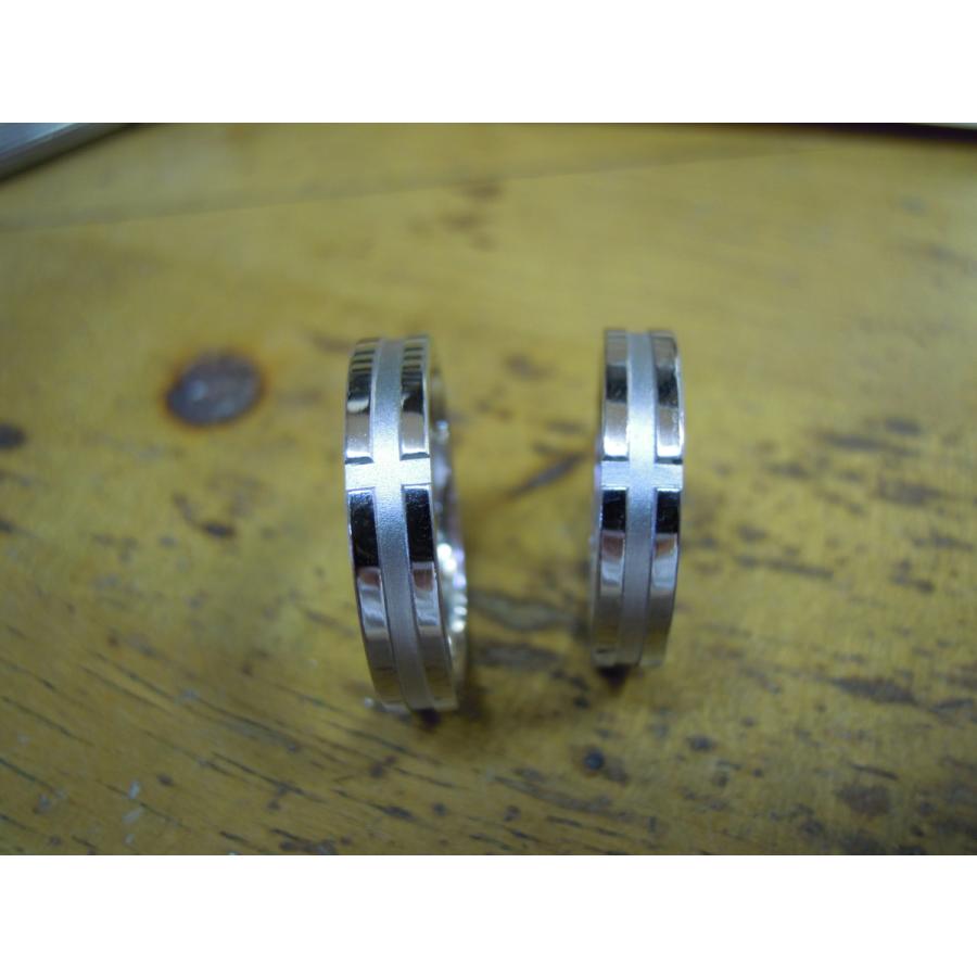 超特盛ミラクルプライス 鍛造 結婚指輪 プラチナ pt900 マリッジリング ペア 結婚リング クロス 十字架 デザイン 平打ち ペアリング 3.5mm つや消し 光沢 コンビ 【YWU3619584258】(128800円)