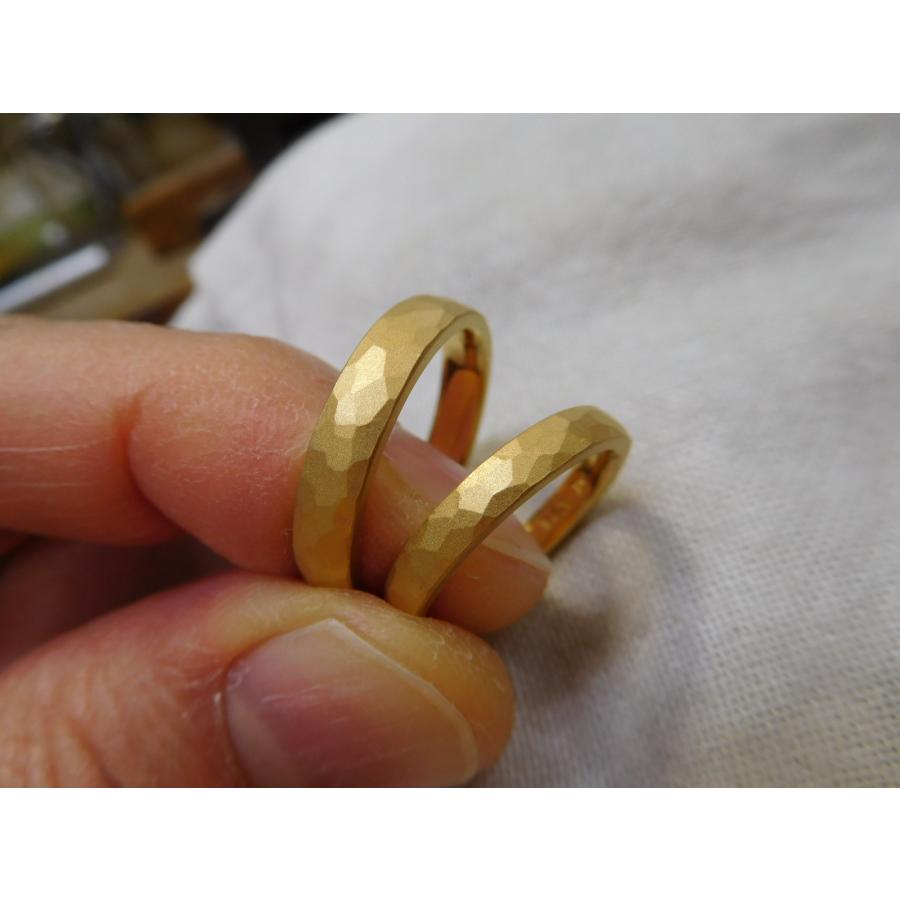 純金 結婚指輪 鍛造 ブランド 値段 安い 24k 24金 k24 マリッジリング