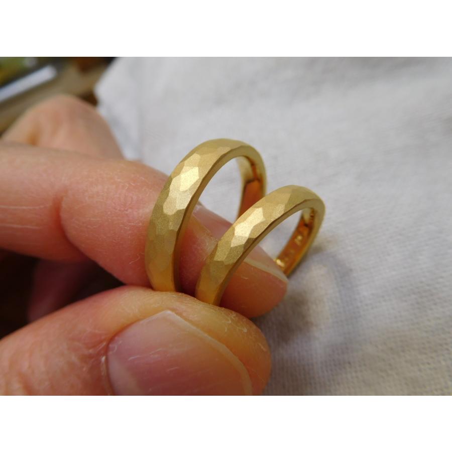 純金 結婚指輪 鍛造 ブランド 値段 安い 24k 24金 k24 マリッジリング 