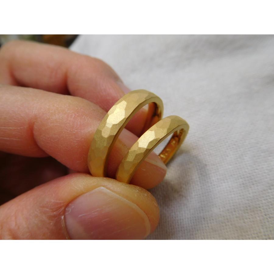 純金 結婚指輪 鍛造 ブランド 値段 安い 24k 24金 k24 マリッジリング