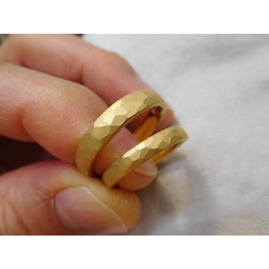 純金 結婚指輪 鍛造 ブランド 値段 安い 24k 24金 k24 マリッジリング