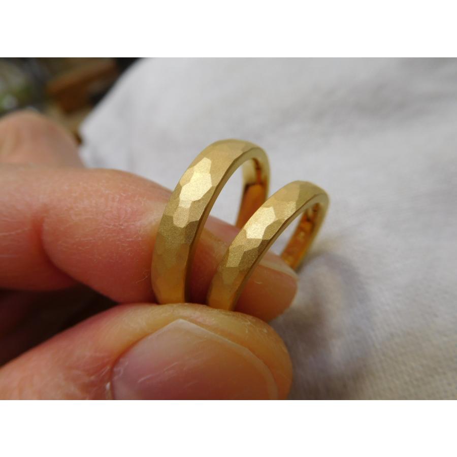 純金 結婚指輪 鍛造 ブランド 値段 安い 24k 24金 k24 マリッジリング