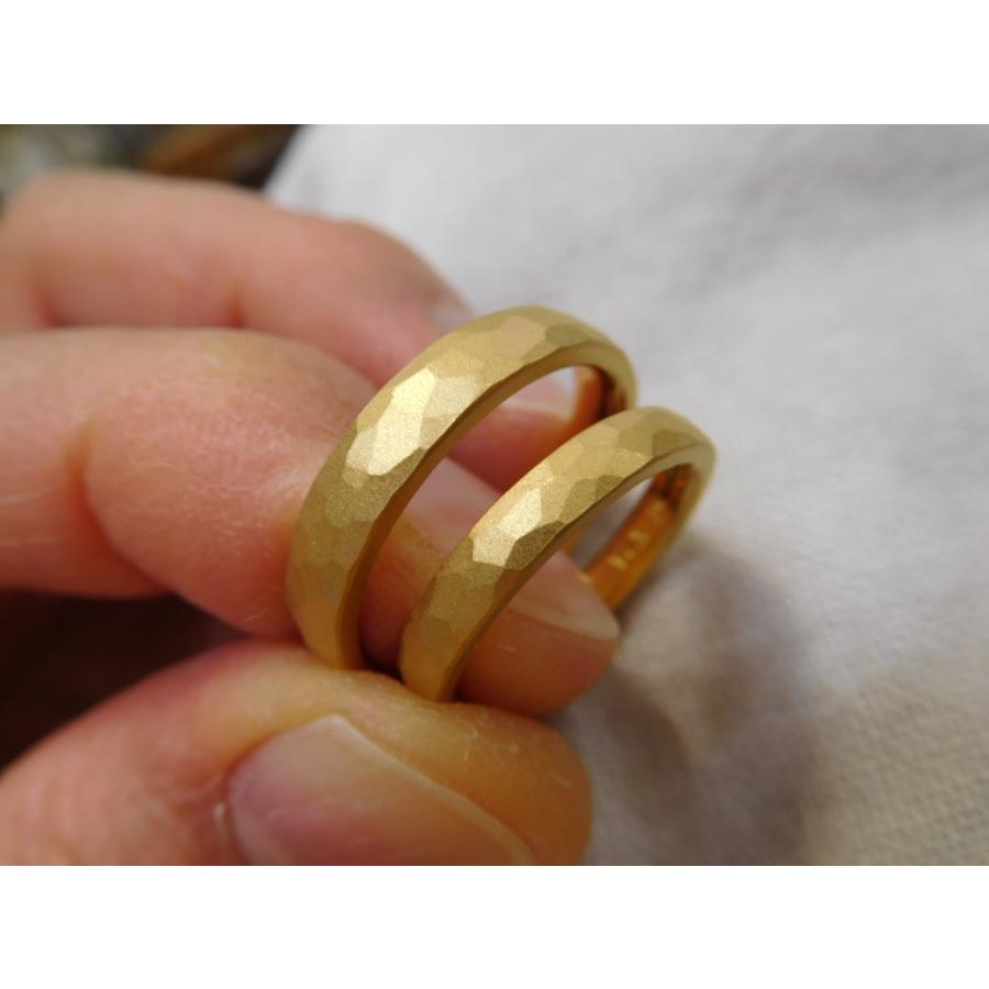 純金 結婚指輪 鍛造 ブランド 値段 安い 24k 24金 k24 マリッジリング
