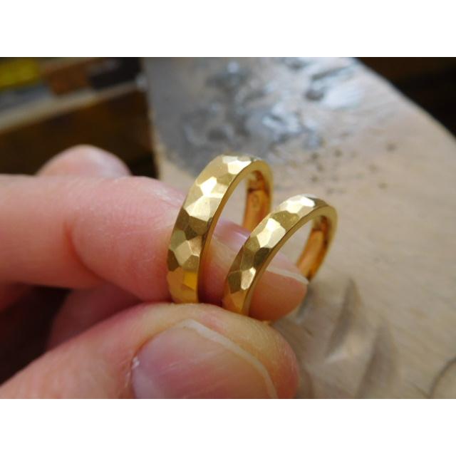 純金 結婚指輪 鍛造 ブランド 値段 安い 24k 24金 k24 マリッジリング