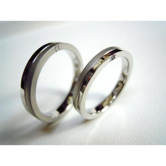 鍛造 結婚指輪 プラチナ pt900 マリッジリング 平打ち ペア 結婚リング