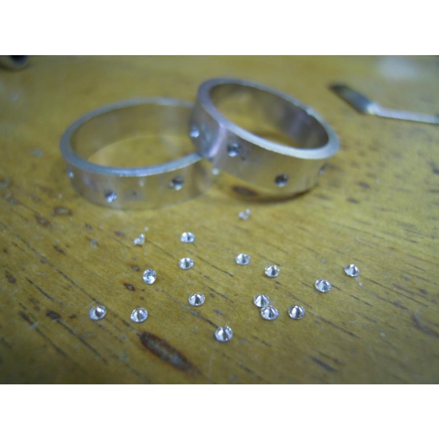 鍛造 結婚指輪 プラチナ pt900 マリッジリング 結婚リング 槌目 平打ち ペアリング 太め 太い 5mm ダイヤ ダイヤモンド メレダイヤ つや消し マット |  | 17