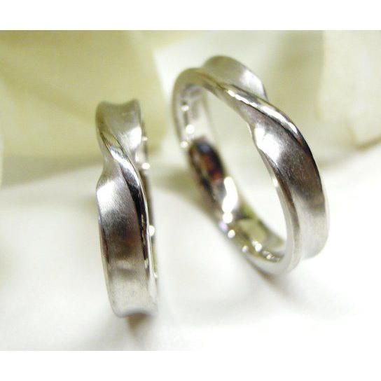 鍛造 結婚指輪 プラチナ pt900 マリッジリング 結婚リング ひねり ねじり インフィニティ 2.9mm ペアリング 光沢 つや消し コンビネーション |  | 03