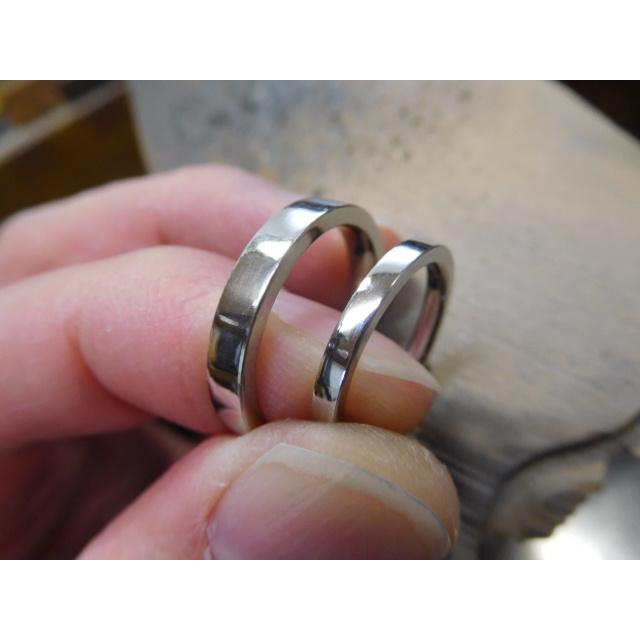 鍛造 結婚指輪 純プラチナ pt1000 pt999 マリッジリング ペア 結婚