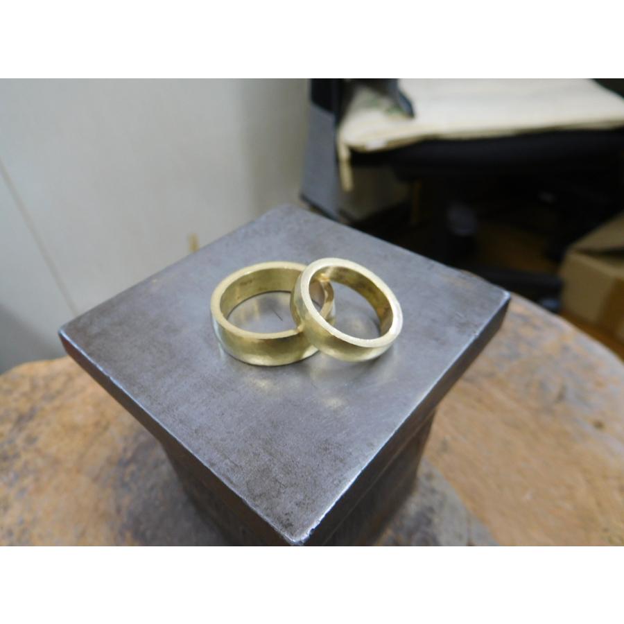 鍛造 結婚指輪 ゴールド 18k 18金 k18 安い マリッジリング ペアリング