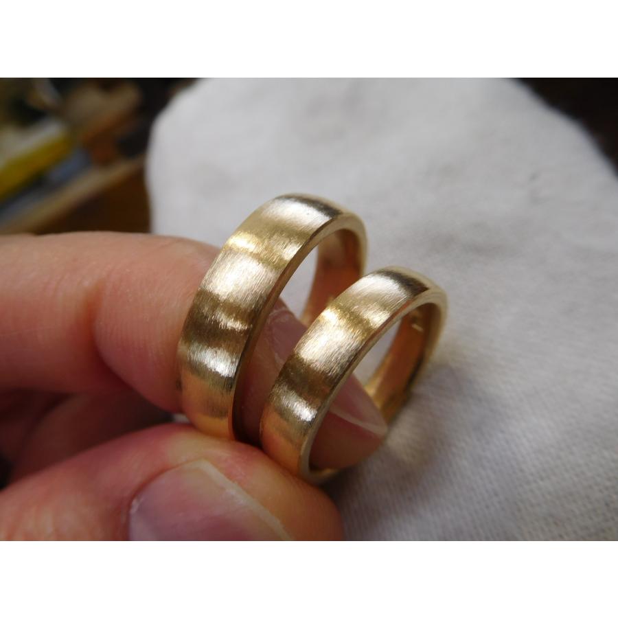 鍛造 結婚指輪 ゴールド 18k 18金 k18 安い マリッジリング ペアリング