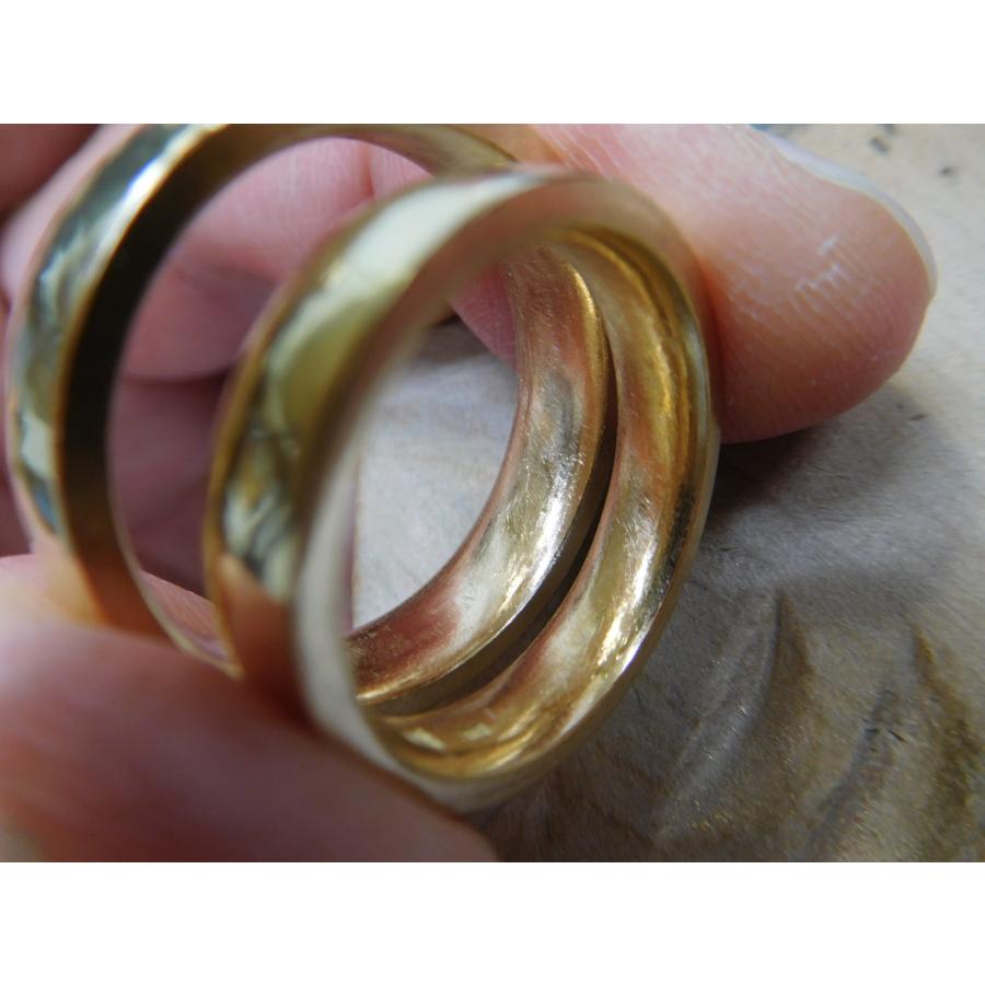 鍛造 結婚指輪 ゴールド 18k 18金 k18 安い マリッジリング ペアリング