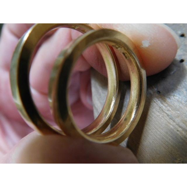 ゴールド結婚指輪【本物の鍛造】ぽってりしたボリュームがある甲丸リング〜厚みもあり幅3.3ミリで重厚感もGOOD｜kouki｜14