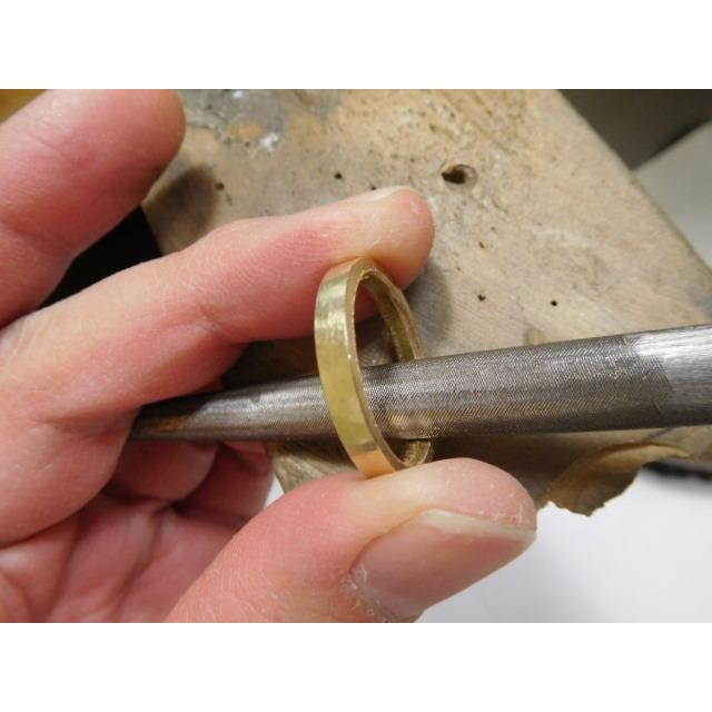 鍛造 結婚指輪 ゴールド 18k 18金 k18 マリッジリング ペア 結婚リング ペアリング 甲丸 シンプル ストレート 3.3mm 光沢 鏡面 |  | 14