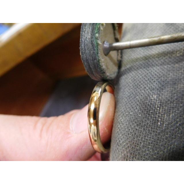 鍛造 結婚指輪 ゴールド 18k 18金 k18 マリッジリング ペア 結婚リング ペアリング 甲丸 シンプル ストレート 3.3mm 光沢 鏡面 |  | 03