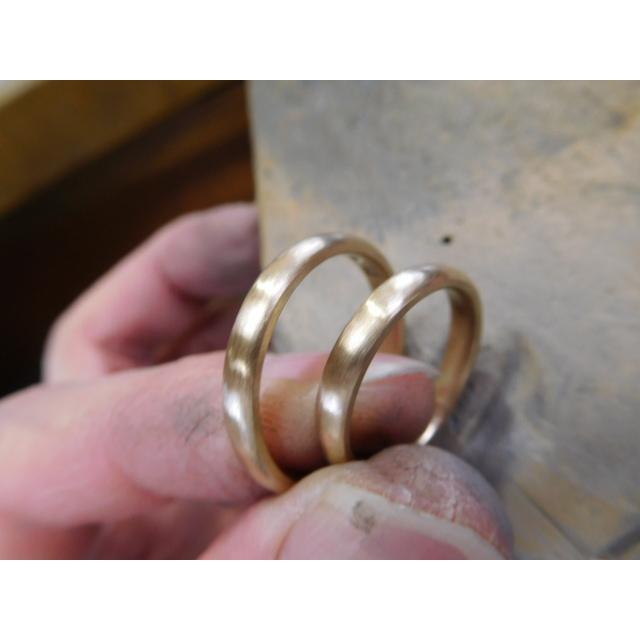鍛造 結婚指輪 ゴールド 18k 18金 k18 マリッジリング ペア 結婚リング ペアリング 甲丸 シンプル ストレート 3.3mm 光沢 鏡面 |  | 06