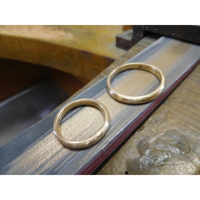 鍛造 結婚指輪 ゴールド 18k 18金 k18 マリッジリング ペア 結婚リング ペアリング 甲丸 シンプル ストレート 3.3mm 光沢 鏡面 |  | 07