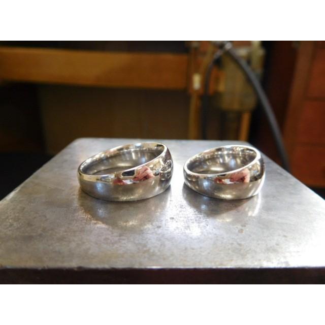 鍛造 結婚指輪 プラチナ pt900 マリッジリング ペア 結婚リング 太め