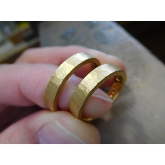 純金 結婚指輪 鍛造 ブランド 値段 安い 24k 24金 k24 マリッジリング