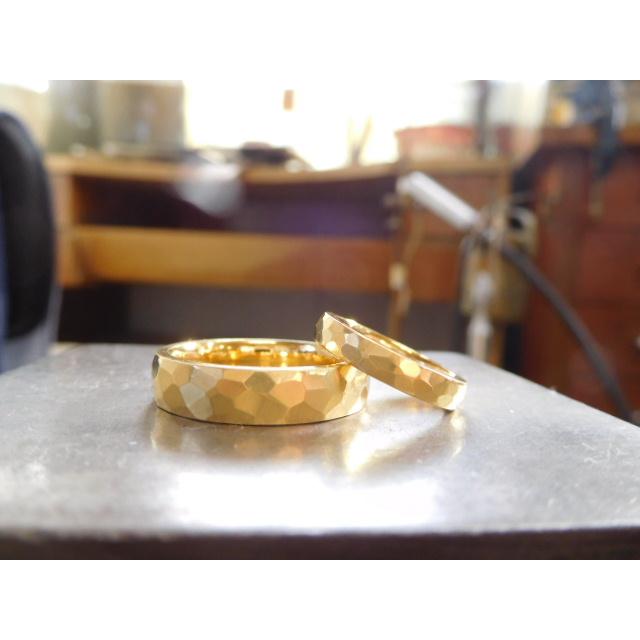 純金 結婚指輪 鍛造 ブランド 値段 安い 24k 24金 k24 マリッジリング