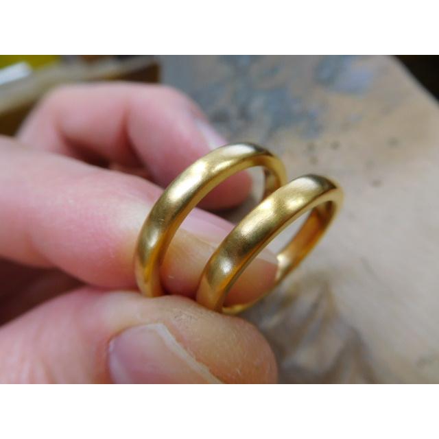 純金 結婚指輪 鍛造 ブランド 値段 安い 24k 24金 k24 シンプル