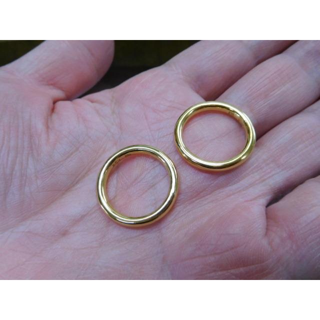 純金 結婚指輪 鍛造 ブランド 値段 安い 24k 24金 k24 マリッジリング ペアリング シンプル ストレート 甲丸 超甲丸 幅2.7mm 厚み2.4mm 光沢 鏡面 |  | 02