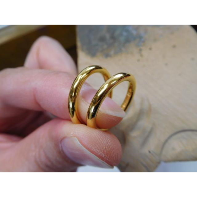純金 結婚指輪 鍛造 ブランド 値段 安い 24k 24金 k24 マリッジリング ペアリング シンプル ストレート 甲丸 超甲丸 幅2.7mm 厚み2.4mm 光沢 鏡面 |  | 03