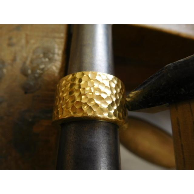 鍛造 指輪 リング ゴールド 18k 18金 k18 幅広 太め 太い 平打ち 鍛造 指輪 リング ゴールド 18k 18金 k18 幅広 太め 太い 平打ち