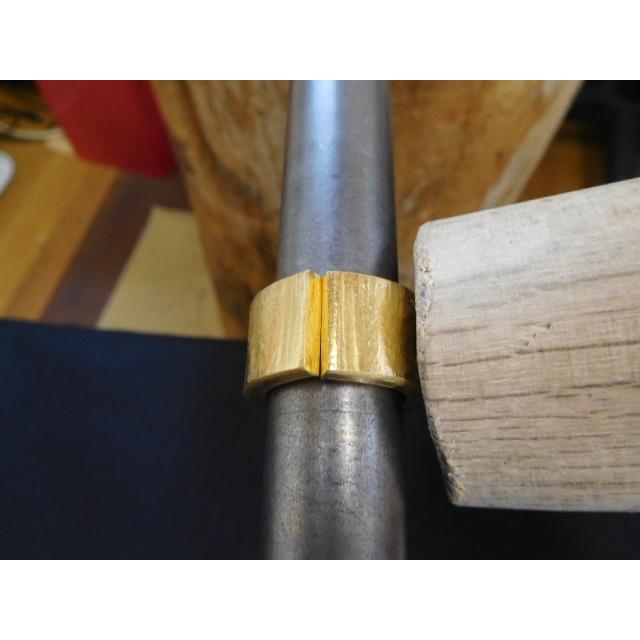 鍛造 指輪 リング ゴールド 18k 18金 k18 幅広 太め 太い 平打ち 鍛造 指輪 リング ゴールド 18k 18金 k18 幅広 太め 太い 平打ち
