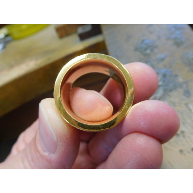 鍛造 指輪 リング ゴールド 18k 18金 k18 幅広 太め 太い 平打ち 鍛造 指輪 リング ゴールド 18k 18金 k18 幅広 太め 太い 平打ち