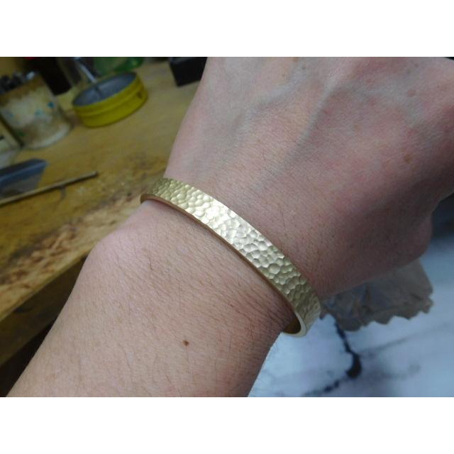 鍛造 バングル ブレスレット ゴールド 18k 18金 k18 槌目 槌目 鍛造 バングル ブレスレット ゴールド 18k 18金 k18 槌目 槌目