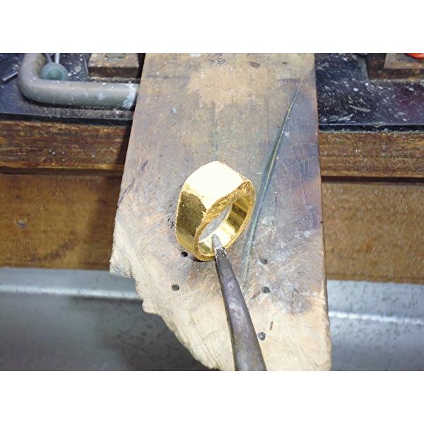鍛造 印台リング 印台 指輪 シグネット シグネットリング 純金 24k 24金 k24 ゴールド 丸角 三味 三味印台 おしゃれ デザイン メンズ レディース |  | 11