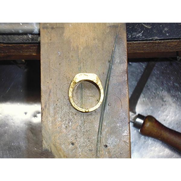 鍛造 印台リング 印台 指輪 シグネット シグネットリング 純金 24k 24金 k24 ゴールド 丸角 三味 三味印台 おしゃれ デザイン メンズ レディース |  | 12