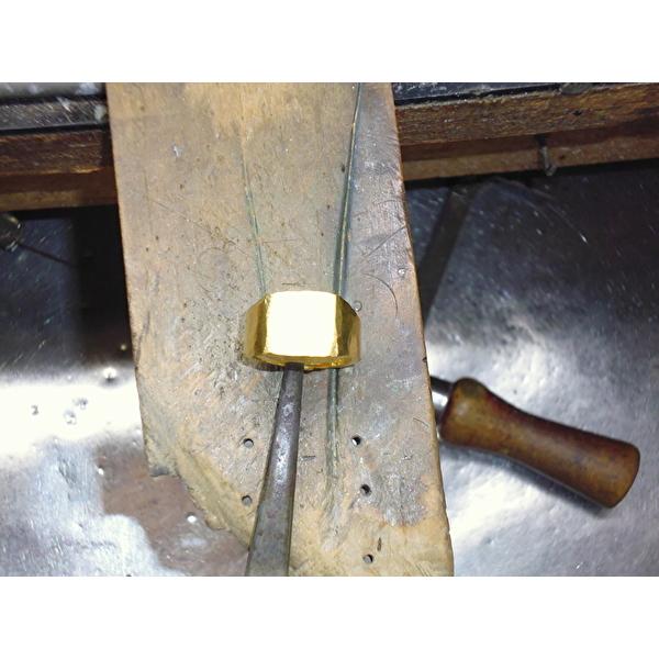 鍛造 印台リング 印台 指輪 シグネット シグネットリング 純金 24k 24金 k24 ゴールド 丸角 三味 三味印台 おしゃれ デザイン メンズ レディース |  | 13