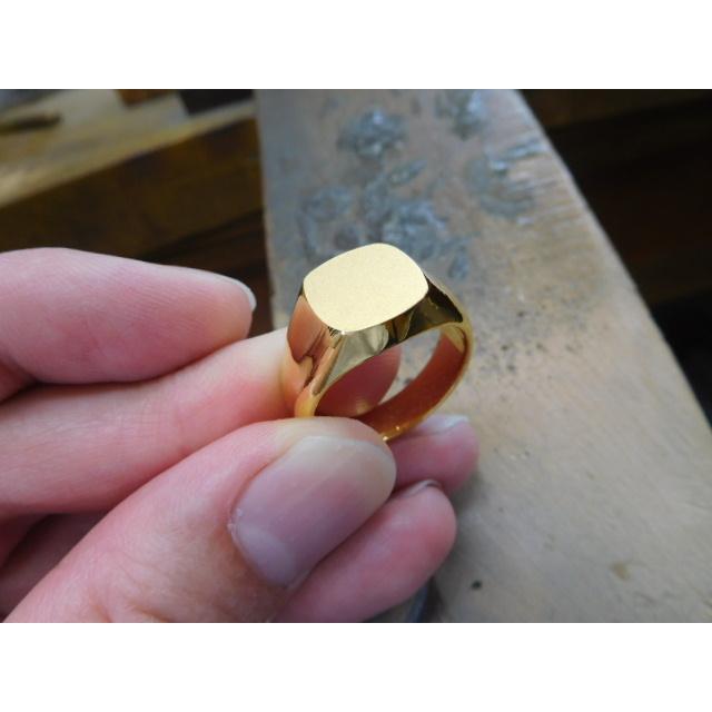 鍛造 印台リング 印台 指輪 シグネット シグネットリング 純金 24k 24金 k24 ゴールド 丸角 三味 三味印台 おしゃれ デザイン メンズ レディース |  | 07