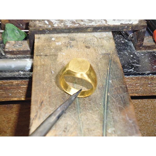 鍛造 印台リング 印台 指輪 シグネット シグネットリング 純金 24k 24金 k24 ゴールド 丸角 三味 三味印台 おしゃれ デザイン メンズ レディース |  | 09