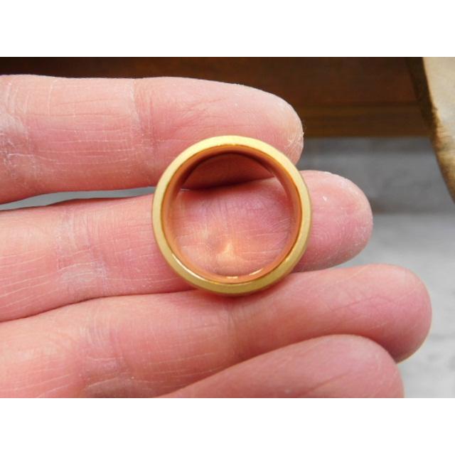 純金 指輪 リング 鍛造 ブランド 値段 安い 24k 24金 k24 太い 甲丸 平