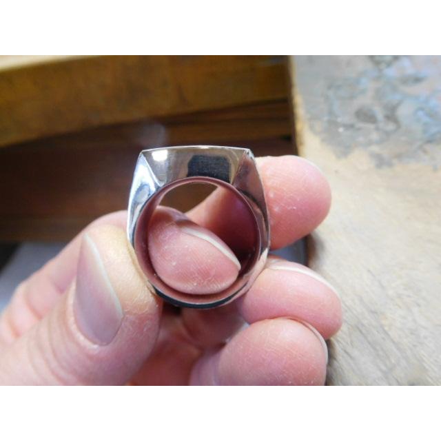 鍛造 シグネットリング 印台リング 40g シグネット 印台 指輪 純プラチナ pt1000 pt999 太い 13mm 槌目 光沢 おしゃれ デザイン メンズ レディース |  | 05