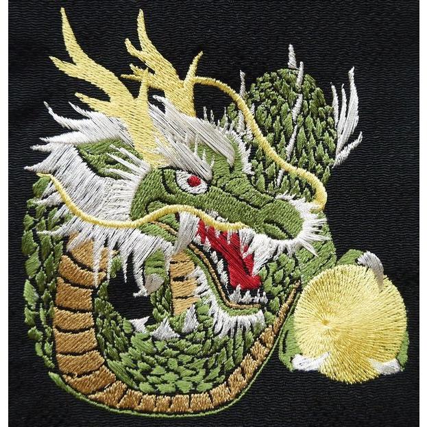ちりめん・ジャガード 刺繍名前旗（特中）龍（黒） ふりがな対応 室内飾り 刺繍 名前旗 五月人形 男の子 端午の節句 こどもの日 初節句 送料無料 SO-104の画像