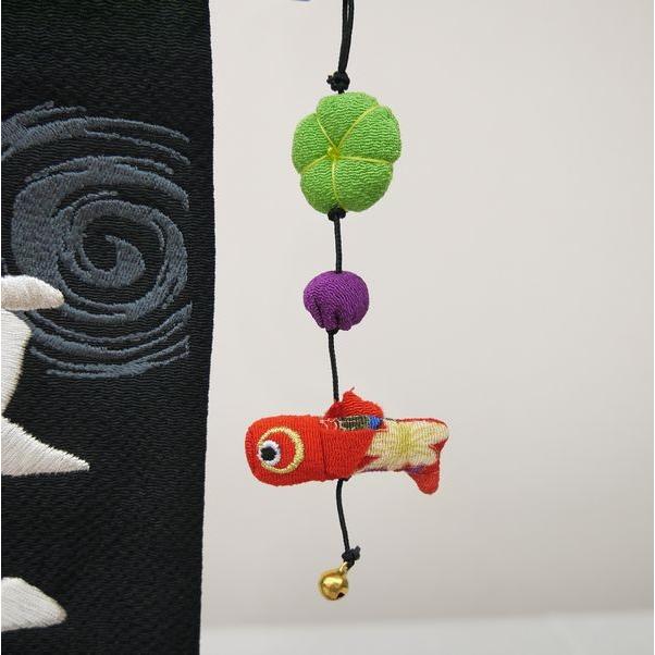 ちりめん刺繍名前旗（特中）伊達兜（黒） ふりがな対応 室内飾り 刺繍 名前旗 男の子 五月人形 伊達政宗 端午の節句 こどもの日 初節句 送料無料 SO-114の画像