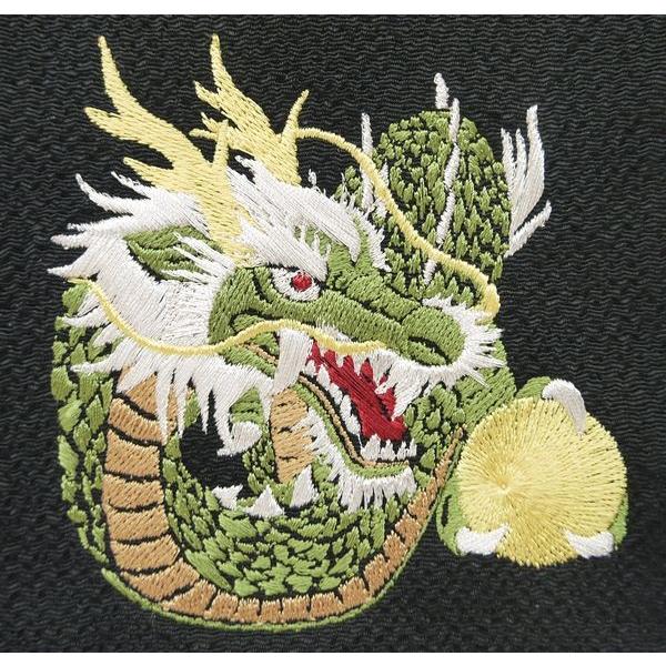 ちりめん刺繍名前旗（小）龍（黒） ふりがな対応 室内飾り 刺繍 五月人形 名前旗 男の子 端午の節句 こどもの日 初節句 命名旗 送料無料 SO-129の画像