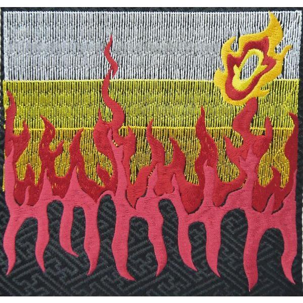 ジャガード刺繍名前旗(特中) 炎柄 (黒) ふりがな対応 【室内飾り】【刺繍】【名前旗】【五月人形】【男の子】【端午の節句】【送料無料】SO-135の画像