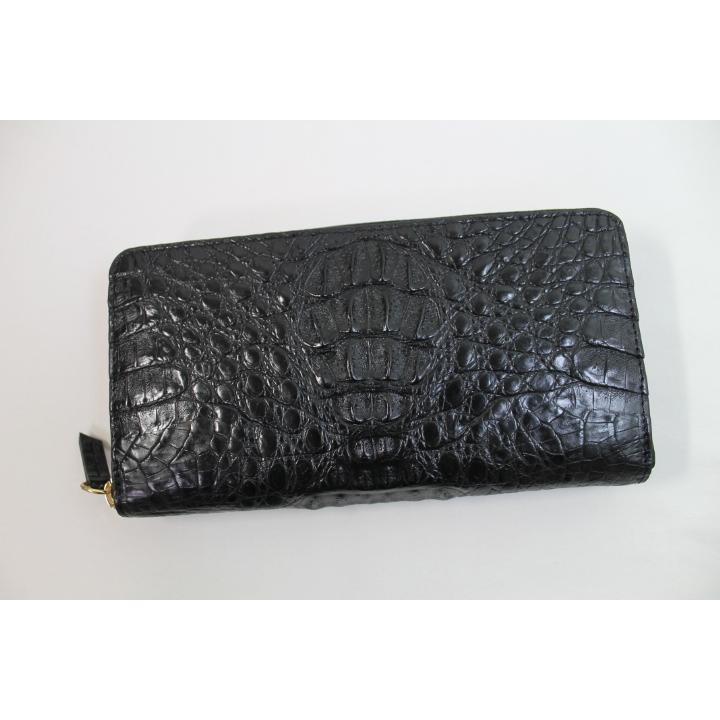 4時間限定10%OFF】クロコダイル 財布 長財布 本革 カイマン ヘッド 