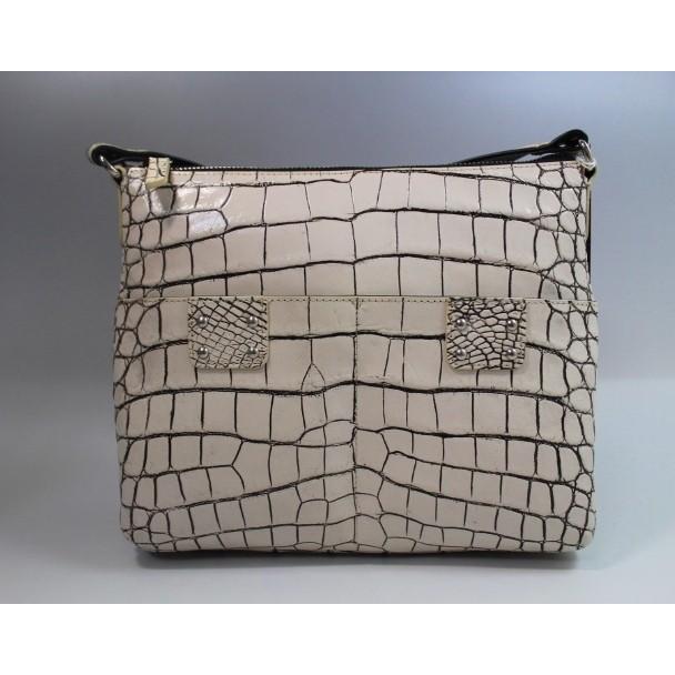 上代４８万円】 クロコダイルバッグ ショルダーバッグ 目地染め ワニ本