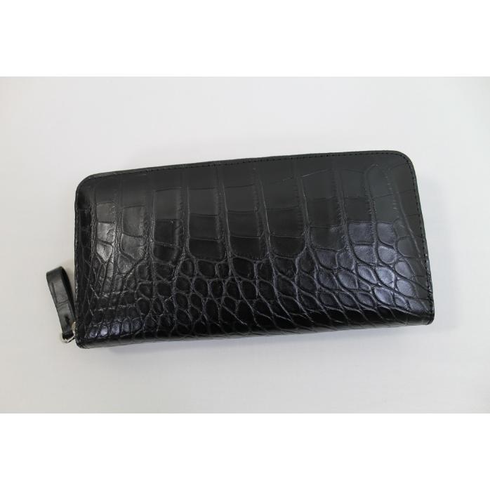 クロコダイル本革　長財布 ブラック クロコダイル 財布 長財布 メンズ レディース 本革 ブラック 黒