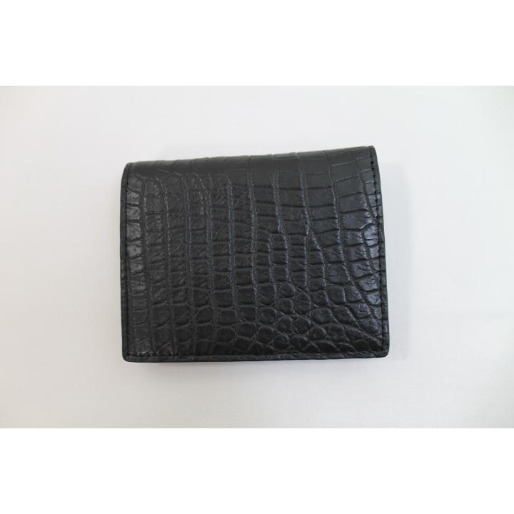 クロコダイル 財布 二つ折り財布 メンズ レディース ブラック 黒 