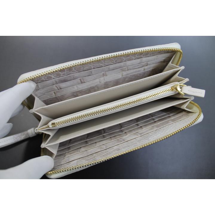 センター取り・ヒマラヤクロコダイル・クロコダイル財布・ワニ革・本革・長財布・本物 mgsable_nr-6754